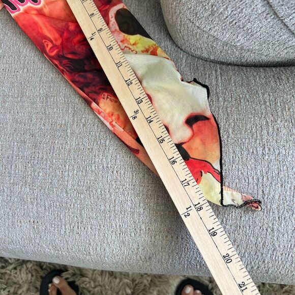 TOPSY TURVY Women’s Top Multicolor Mesh Size L Parisian Motif - Picture 2 of 5